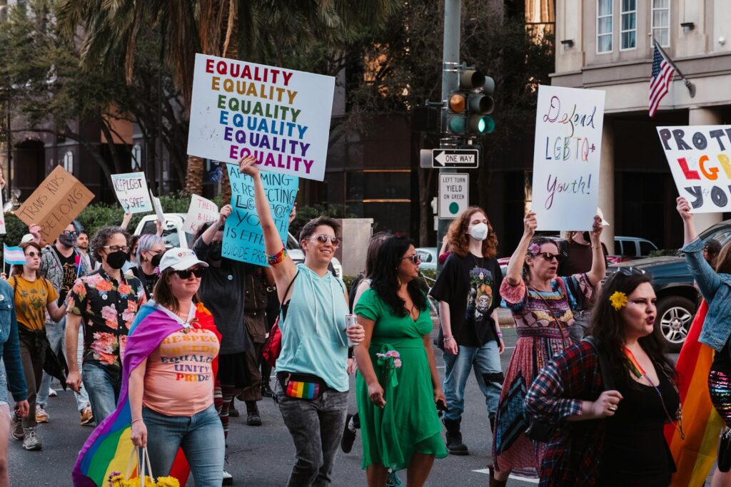 Image of people supporting LGBTQ+ rights. Rhode Island LGBTQ+ attorney.