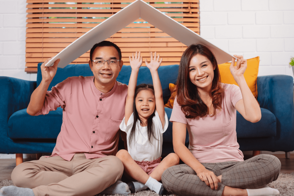 Photo of family in home